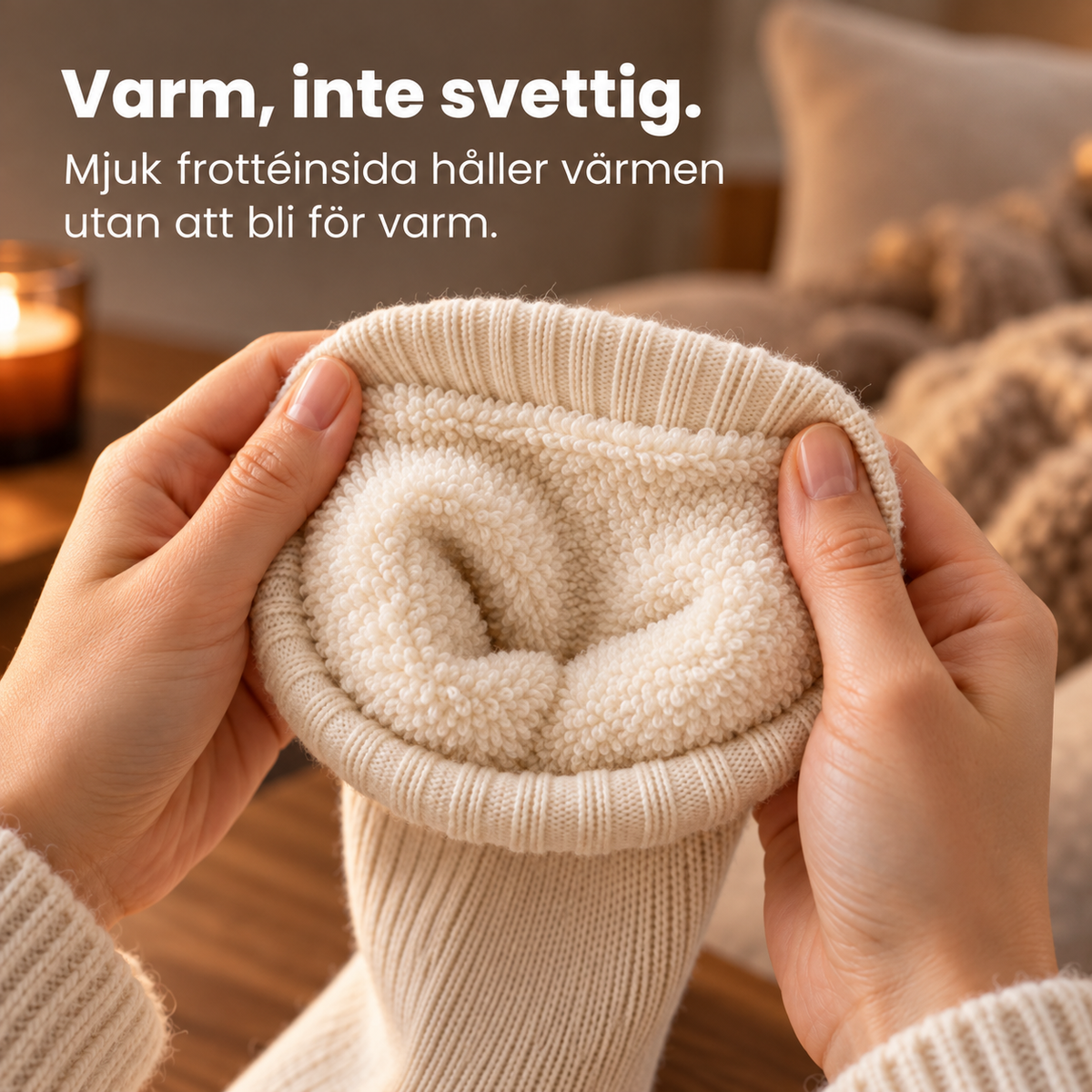 Myssocka™ – Dubbeltjocka Frottéstrumpor för Kalla Fötter
