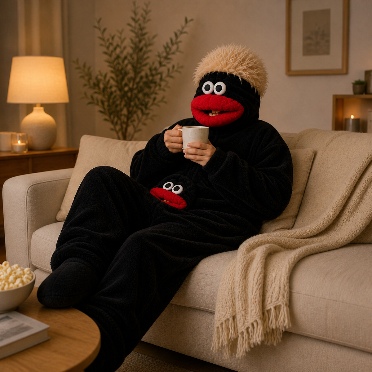 SoffMonstret™ Onesie – Supermjuk Oversized Mysdräkt