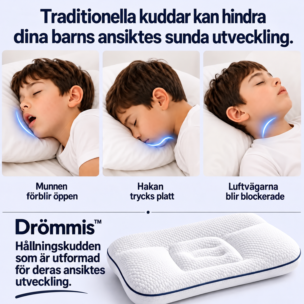 Drömmis™ – Ergonomisk kudde för barn