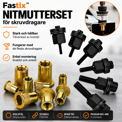 Fastix™ – Nitmuttersats till skruvdragare