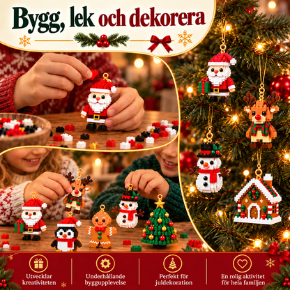 Julbygget™ – Julkalender med 24 figurer att bygga och hänga i granen