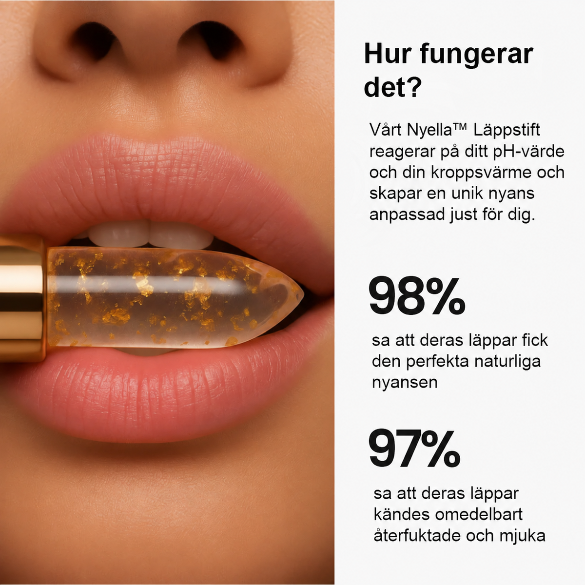 Nyella™ Läppstift | pH-anpassande Färg som Möter Dina Läppar