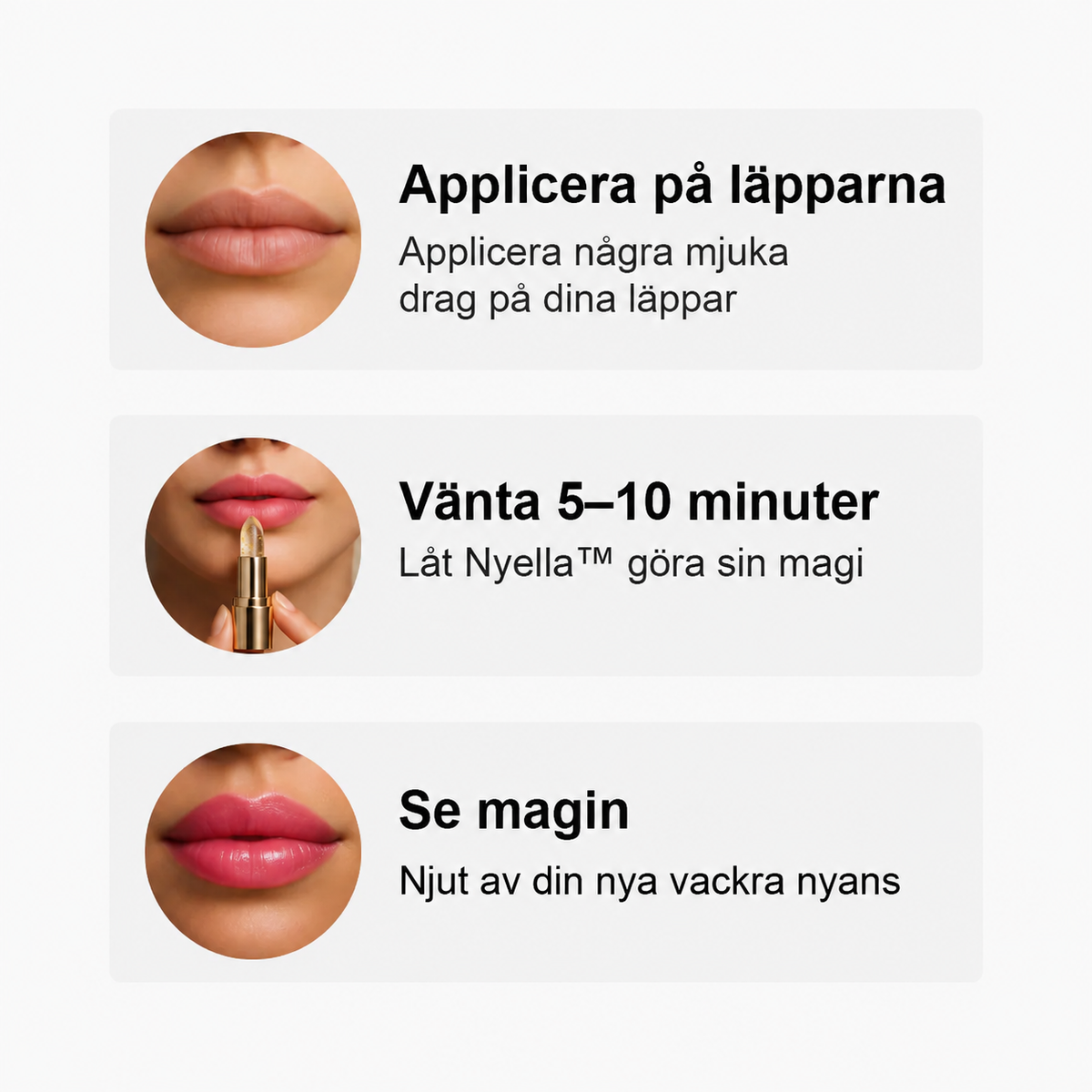 Nyella™ Läppstift | pH-anpassande Färg som Möter Dina Läppar