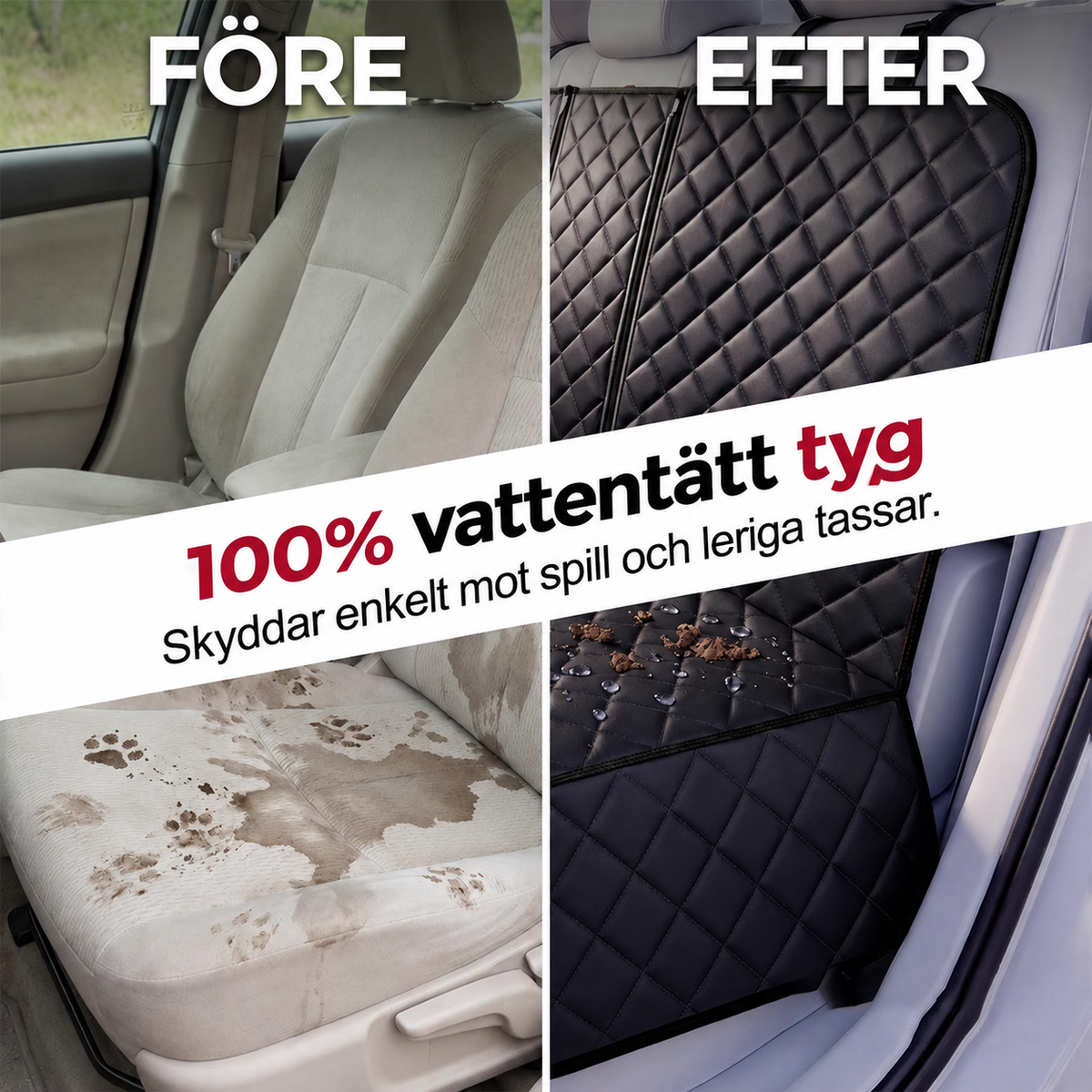 PawGuard™ – Vattentät & Hopfällbar Bilsätesskydd för Hund