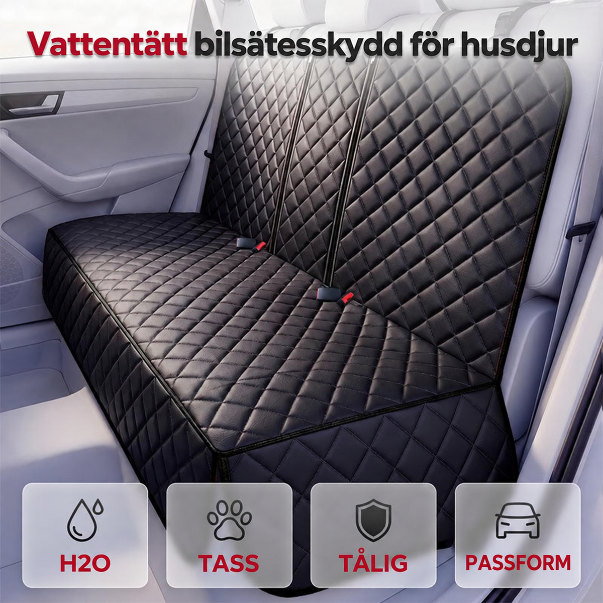 PawGuard™ – Vattentät & Hopfällbar Bilsätesskydd för Hund