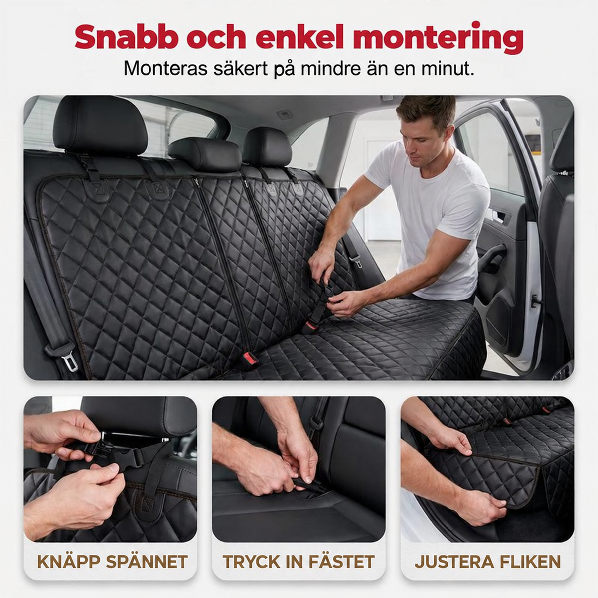 PawGuard™ – Vattentät & Hopfällbar Bilsätesskydd för Hund