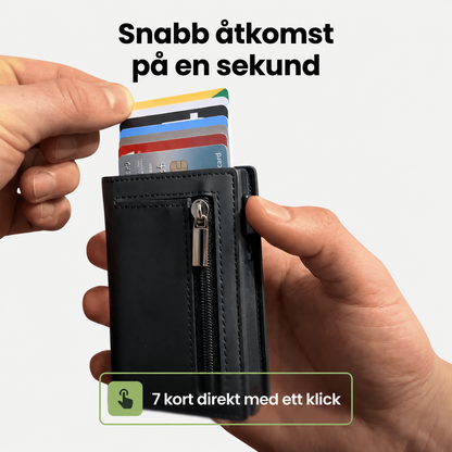 Valdor™ – Smal Plånbok med RFID-skydd och Pop-up Korthållare