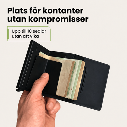 Valdor™ – Smal Plånbok med RFID-skydd och Pop-up Korthållare