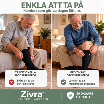 Zivra™ Stödstrumpor med dragkedja