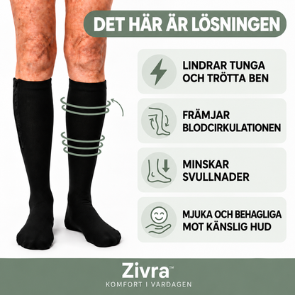 Zivra™ Stödstrumpor med dragkedja