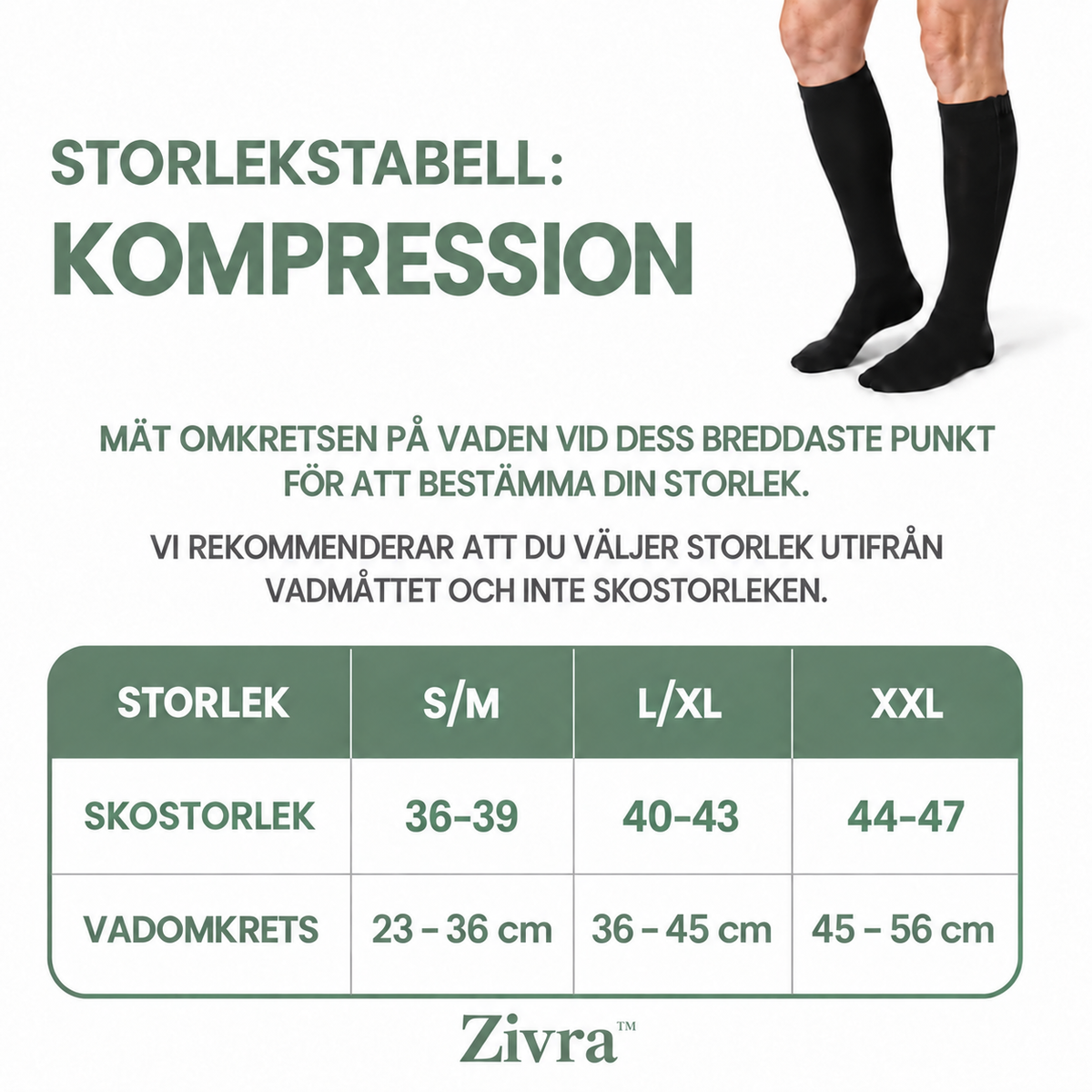 Zivra™ Stödstrumpor med dragkedja