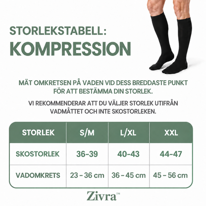 Zivra™ Stödstrumpor med dragkedja